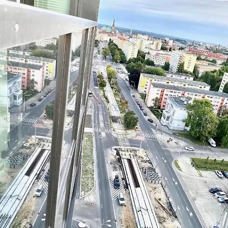 Apartment White Sky 26 Hanza Tower Pool Jacuzzi Sauna Szczecin